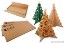 Árvore de Natal feita em papelão reciclado